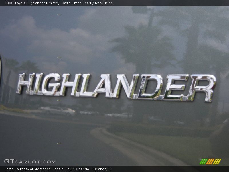 Oasis Green Pearl / Ivory Beige 2006 Toyota Highlander Limited