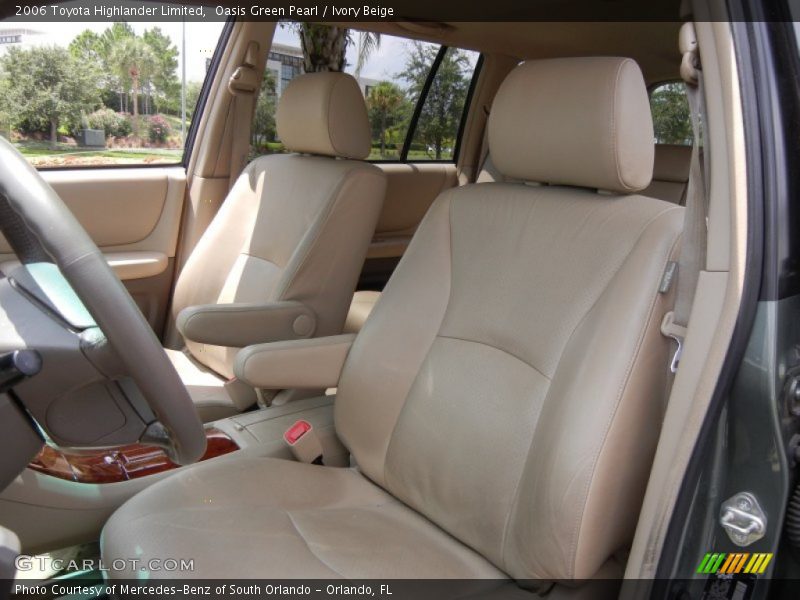 Oasis Green Pearl / Ivory Beige 2006 Toyota Highlander Limited