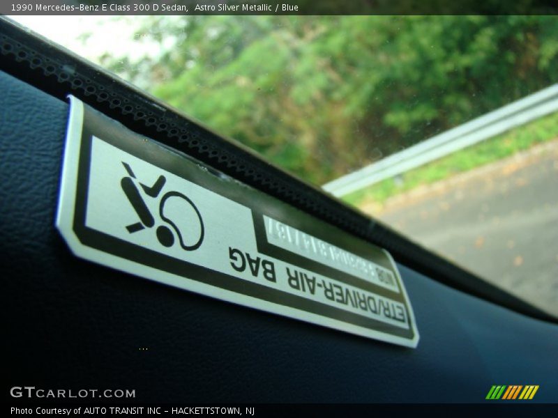 Astro Silver Metallic / Blue 1990 Mercedes-Benz E Class 300 D Sedan