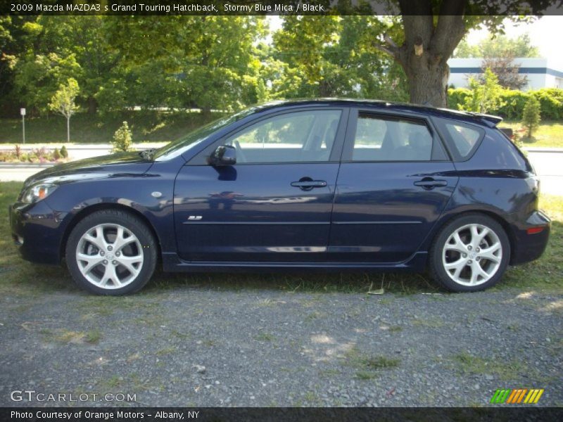 Stormy Blue Mica / Black 2009 Mazda MAZDA3 s Grand Touring Hatchback