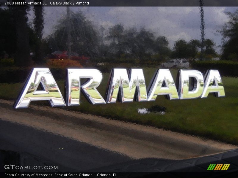 Galaxy Black / Almond 2008 Nissan Armada LE