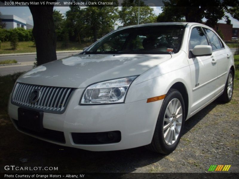 White Suede / Dark Charcoal 2008 Mercury Milan V6 Premier