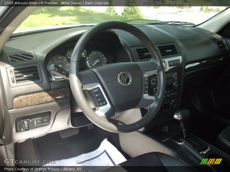 White Suede / Dark Charcoal 2008 Mercury Milan V6 Premier