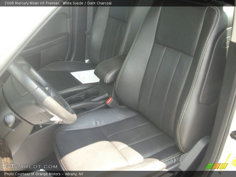 White Suede / Dark Charcoal 2008 Mercury Milan V6 Premier