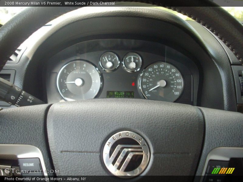 White Suede / Dark Charcoal 2008 Mercury Milan V6 Premier