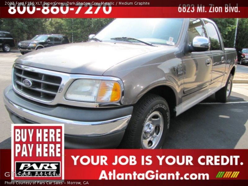 Dark Shadow Grey Metallic / Medium Graphite 2002 Ford F150 XLT SuperCrew