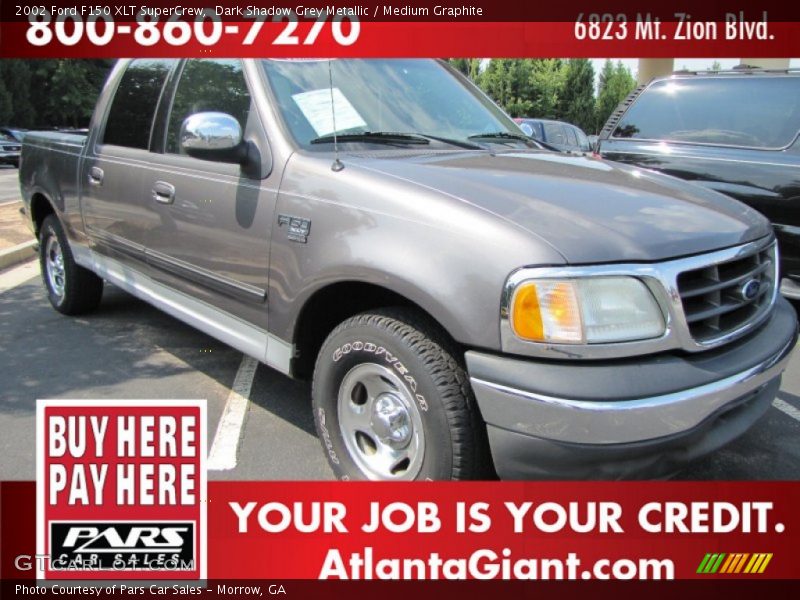 Dark Shadow Grey Metallic / Medium Graphite 2002 Ford F150 XLT SuperCrew