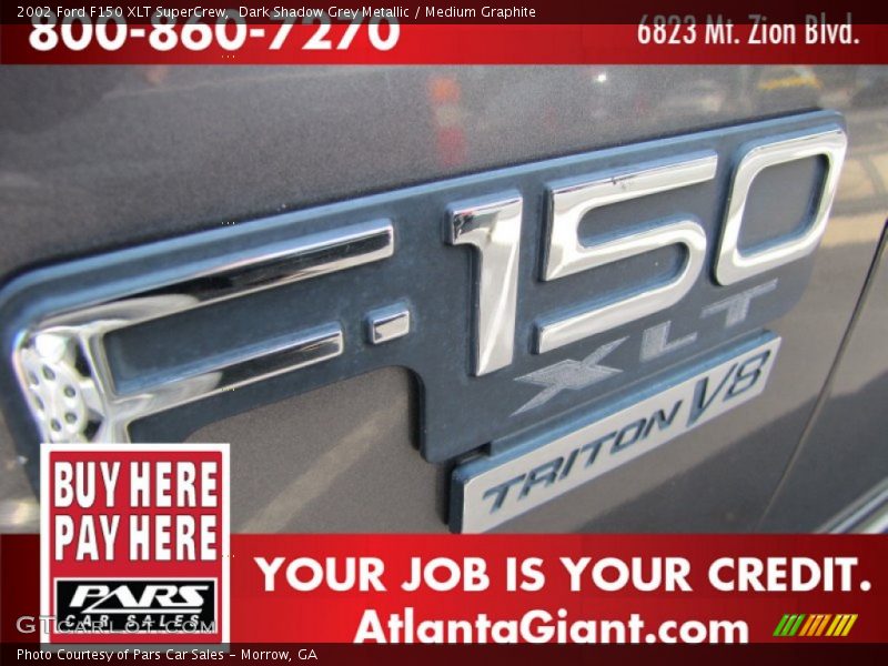 Dark Shadow Grey Metallic / Medium Graphite 2002 Ford F150 XLT SuperCrew