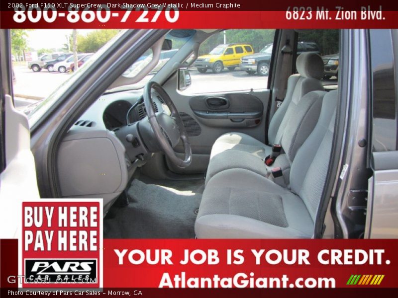 Dark Shadow Grey Metallic / Medium Graphite 2002 Ford F150 XLT SuperCrew