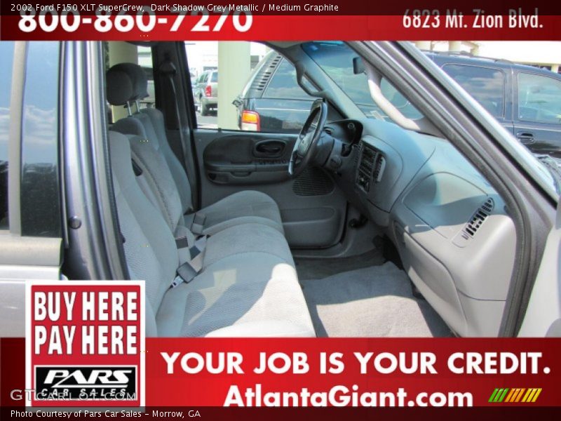 Dark Shadow Grey Metallic / Medium Graphite 2002 Ford F150 XLT SuperCrew