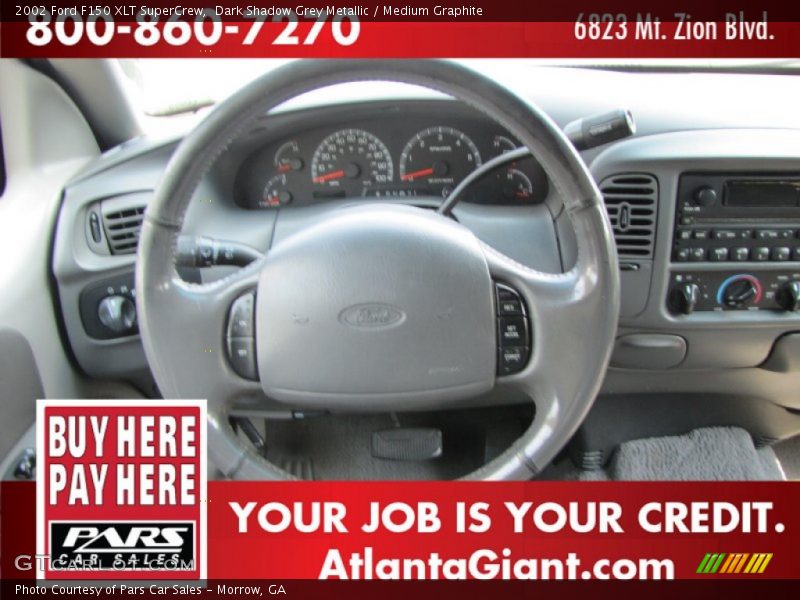 Dark Shadow Grey Metallic / Medium Graphite 2002 Ford F150 XLT SuperCrew