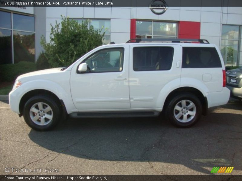 Avalanche White / Cafe Latte 2008 Nissan Pathfinder SE 4x4