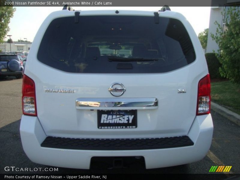 Avalanche White / Cafe Latte 2008 Nissan Pathfinder SE 4x4