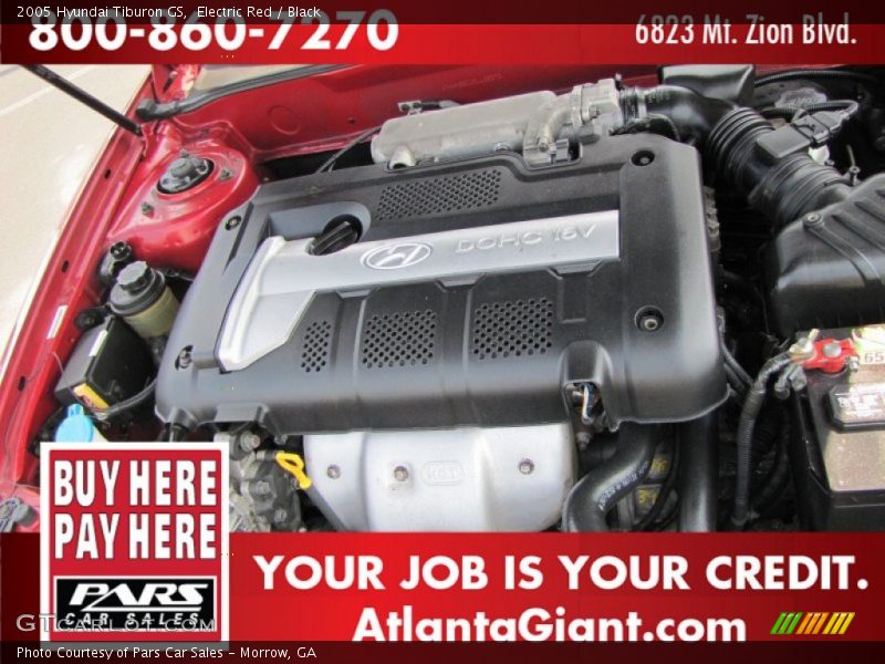Electric Red / Black 2005 Hyundai Tiburon GS