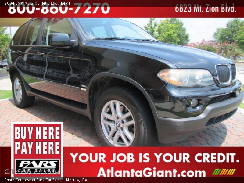 Jet Black / Beige 2004 BMW X5 3.0i