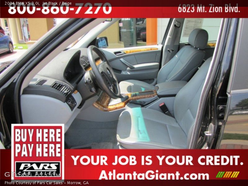 Jet Black / Beige 2004 BMW X5 3.0i