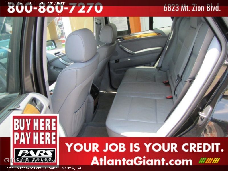 Jet Black / Beige 2004 BMW X5 3.0i