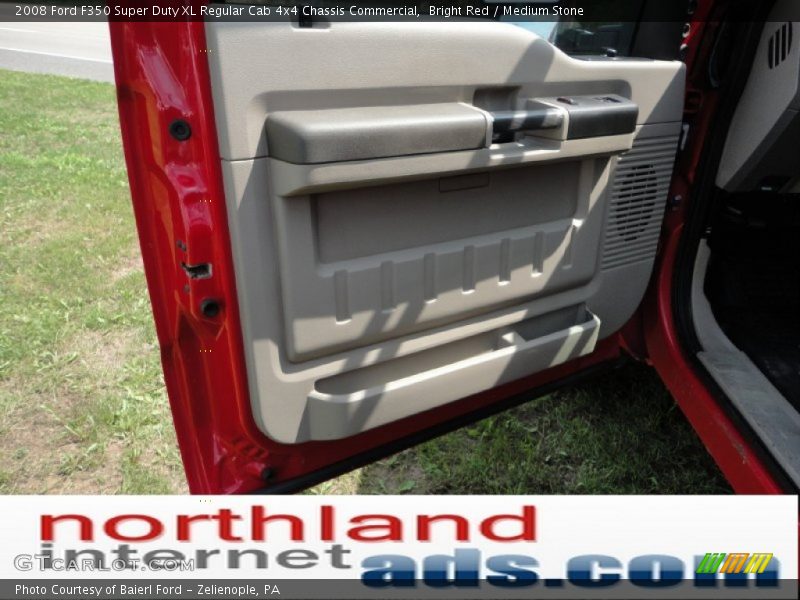 Bright Red / Medium Stone 2008 Ford F350 Super Duty XL Regular Cab 4x4 Chassis Commercial