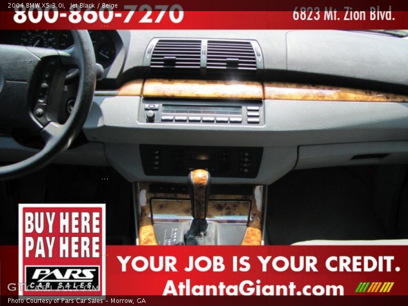 Jet Black / Beige 2004 BMW X5 3.0i