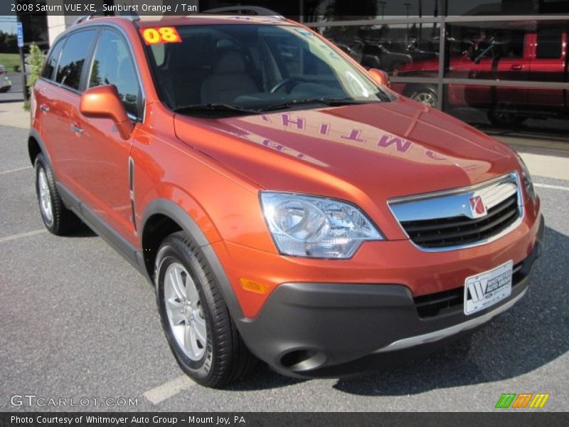 Sunburst Orange / Tan 2008 Saturn VUE XE