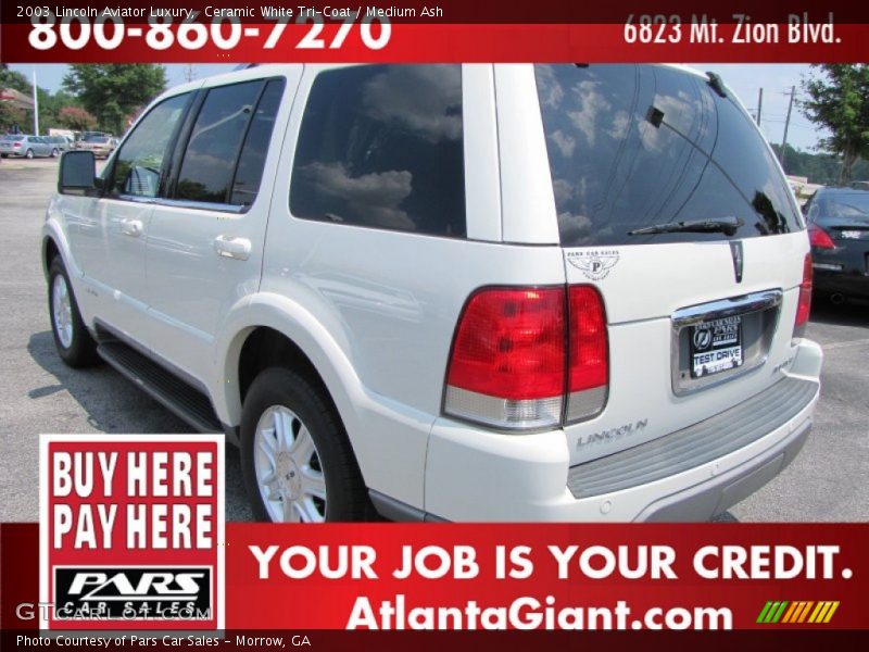 Ceramic White Tri-Coat / Medium Ash 2003 Lincoln Aviator Luxury