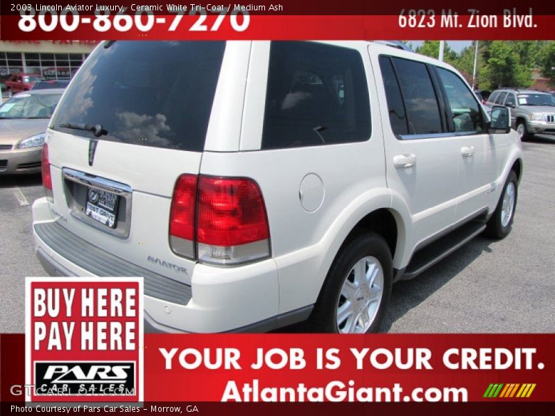 Ceramic White Tri-Coat / Medium Ash 2003 Lincoln Aviator Luxury