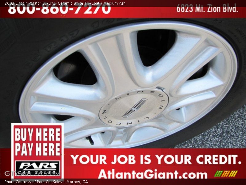 Ceramic White Tri-Coat / Medium Ash 2003 Lincoln Aviator Luxury