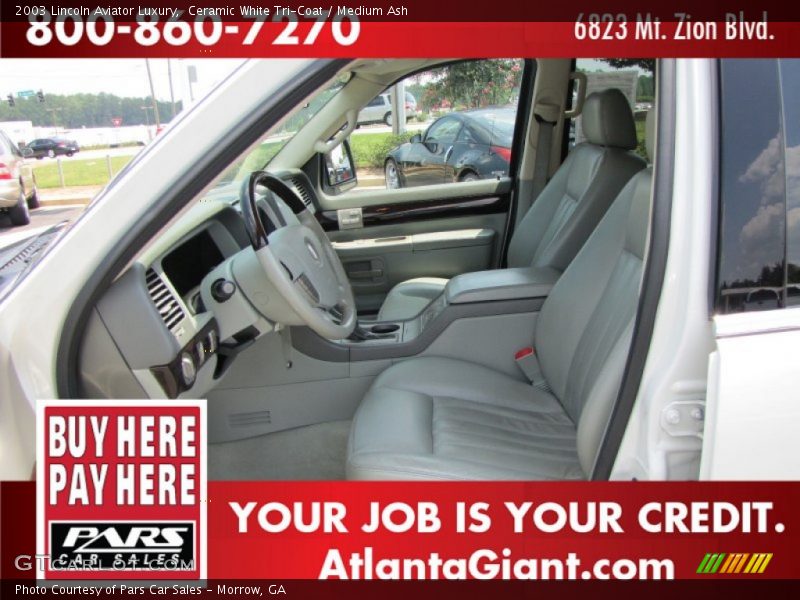 Ceramic White Tri-Coat / Medium Ash 2003 Lincoln Aviator Luxury