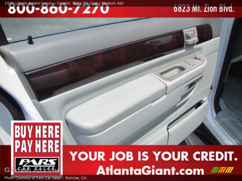 Ceramic White Tri-Coat / Medium Ash 2003 Lincoln Aviator Luxury