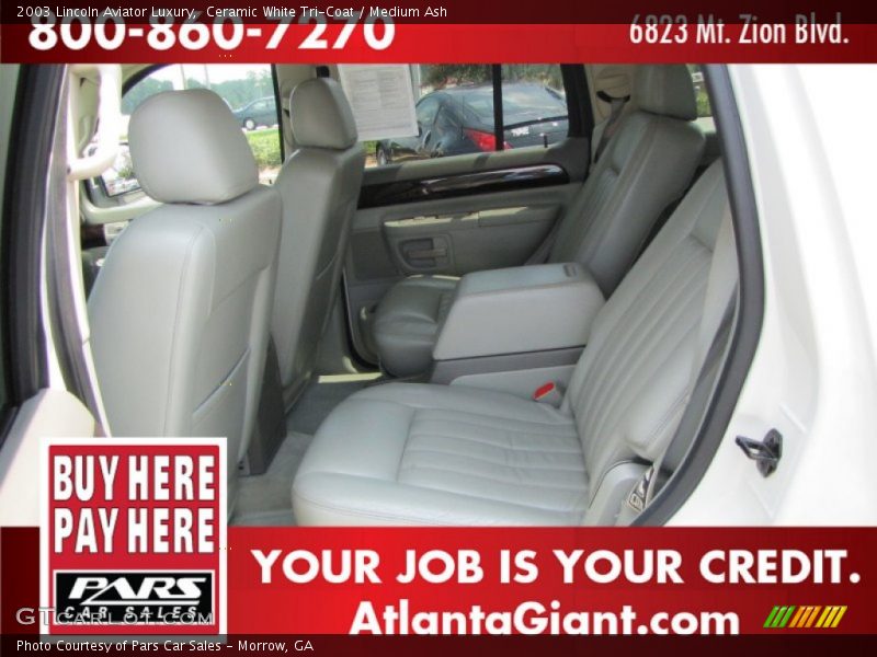Ceramic White Tri-Coat / Medium Ash 2003 Lincoln Aviator Luxury
