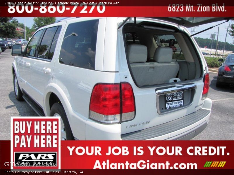 Ceramic White Tri-Coat / Medium Ash 2003 Lincoln Aviator Luxury
