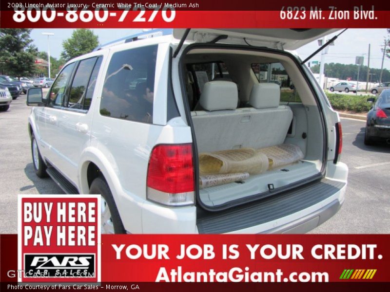 Ceramic White Tri-Coat / Medium Ash 2003 Lincoln Aviator Luxury