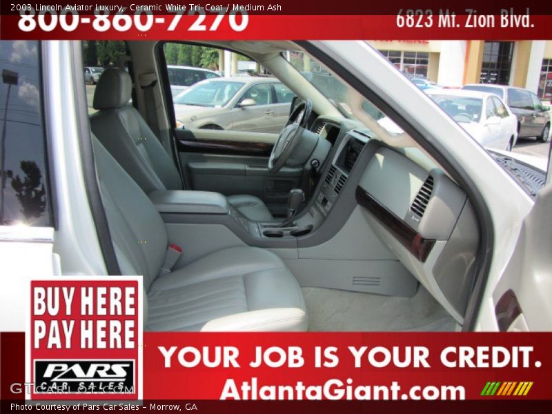 Ceramic White Tri-Coat / Medium Ash 2003 Lincoln Aviator Luxury