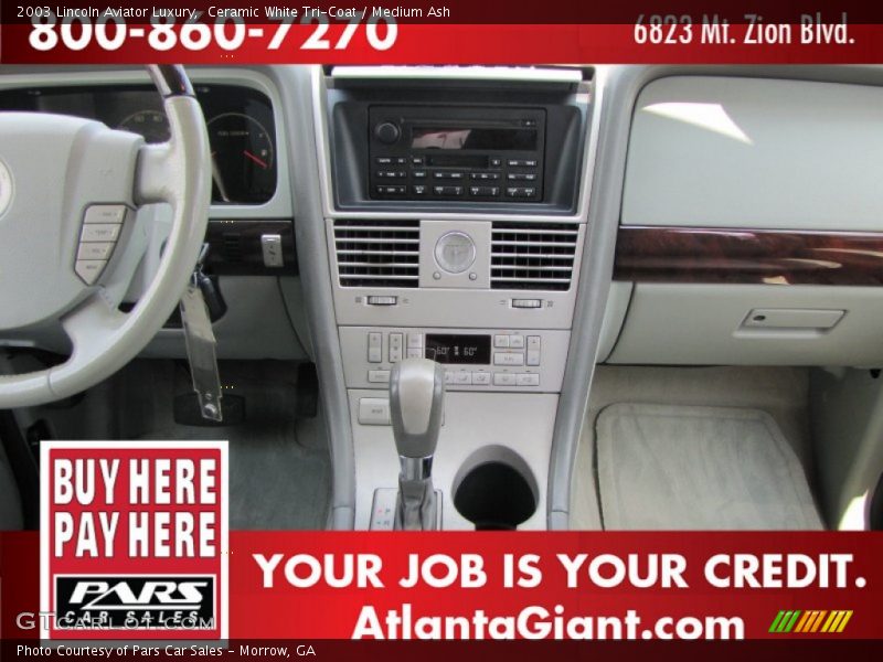 Ceramic White Tri-Coat / Medium Ash 2003 Lincoln Aviator Luxury