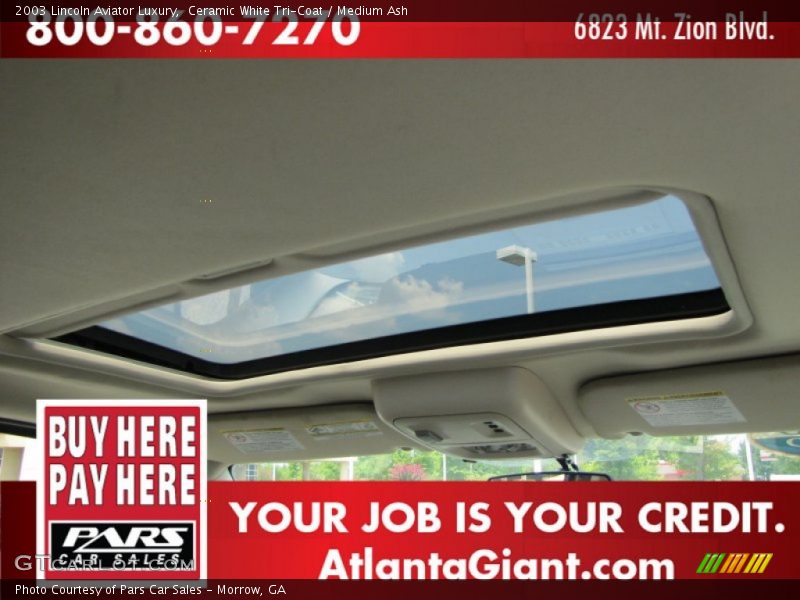 Ceramic White Tri-Coat / Medium Ash 2003 Lincoln Aviator Luxury