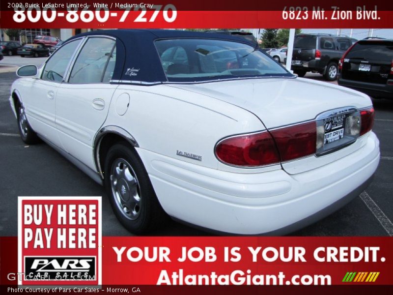White / Medium Gray 2002 Buick LeSabre Limited