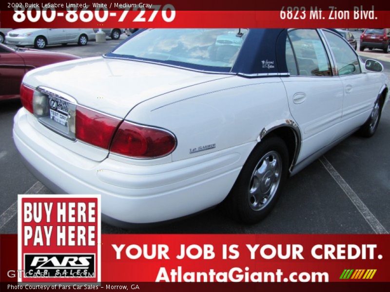 White / Medium Gray 2002 Buick LeSabre Limited