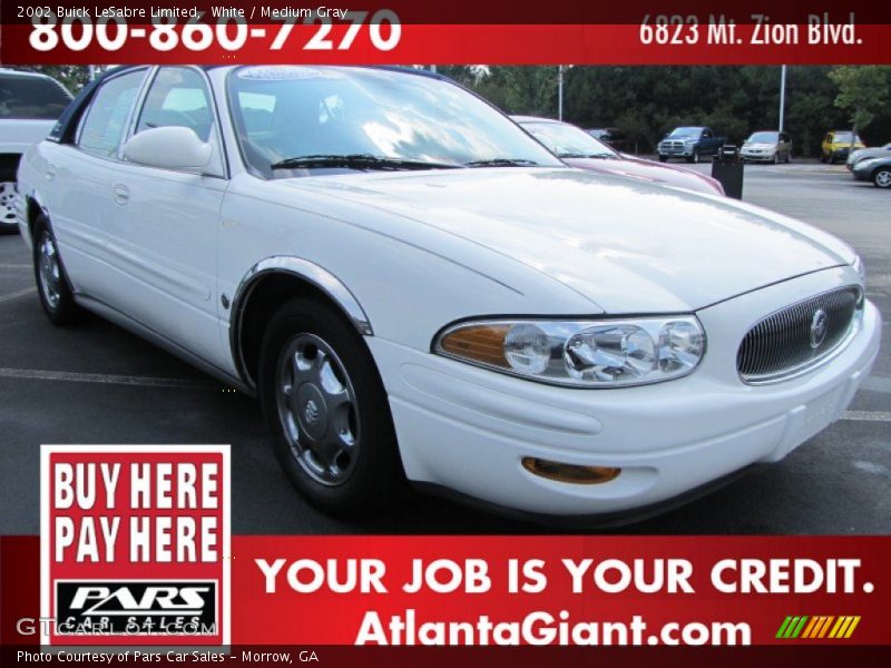 White / Medium Gray 2002 Buick LeSabre Limited