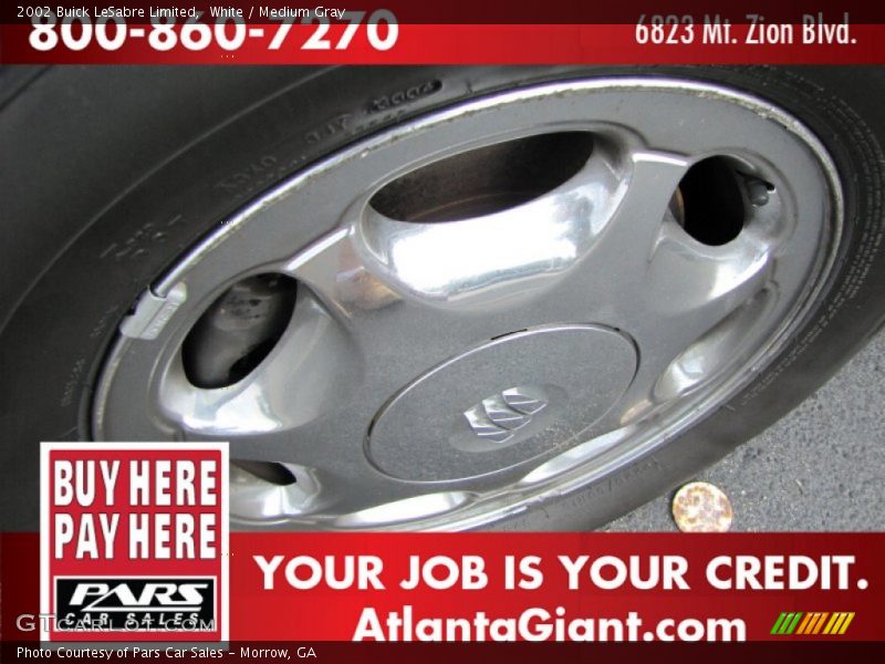 White / Medium Gray 2002 Buick LeSabre Limited