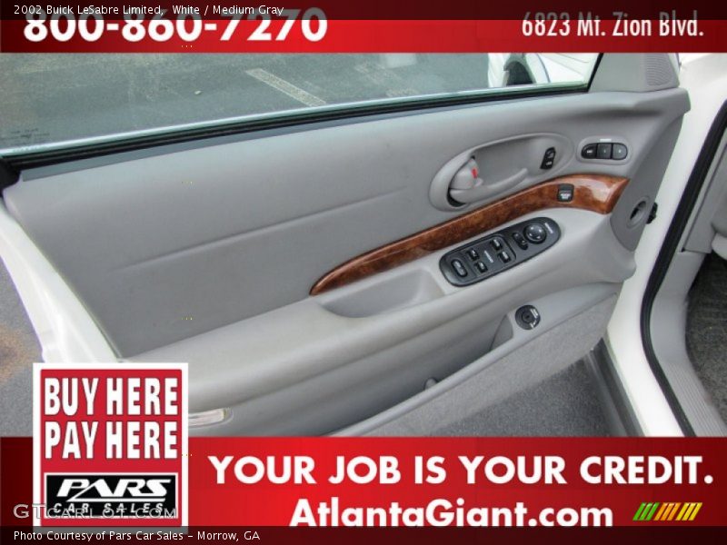 White / Medium Gray 2002 Buick LeSabre Limited