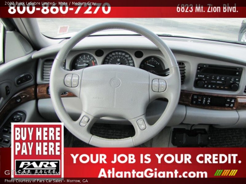 White / Medium Gray 2002 Buick LeSabre Limited