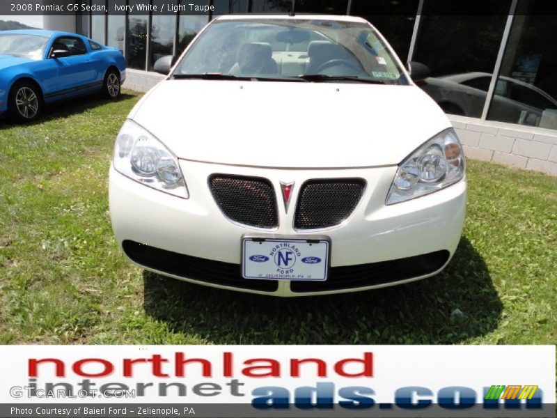 Ivory White / Light Taupe 2008 Pontiac G6 Sedan