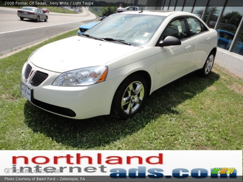Ivory White / Light Taupe 2008 Pontiac G6 Sedan
