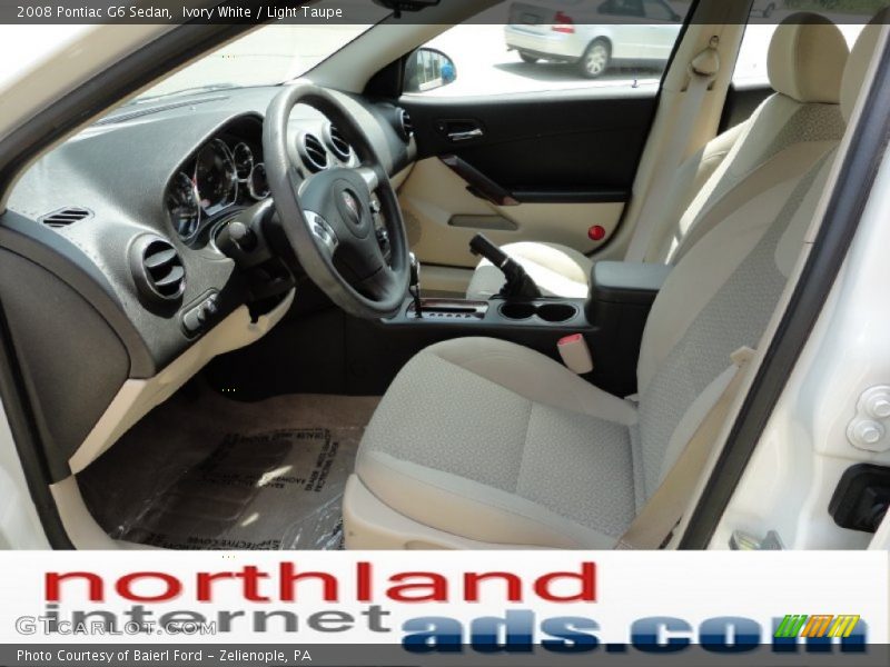 Ivory White / Light Taupe 2008 Pontiac G6 Sedan