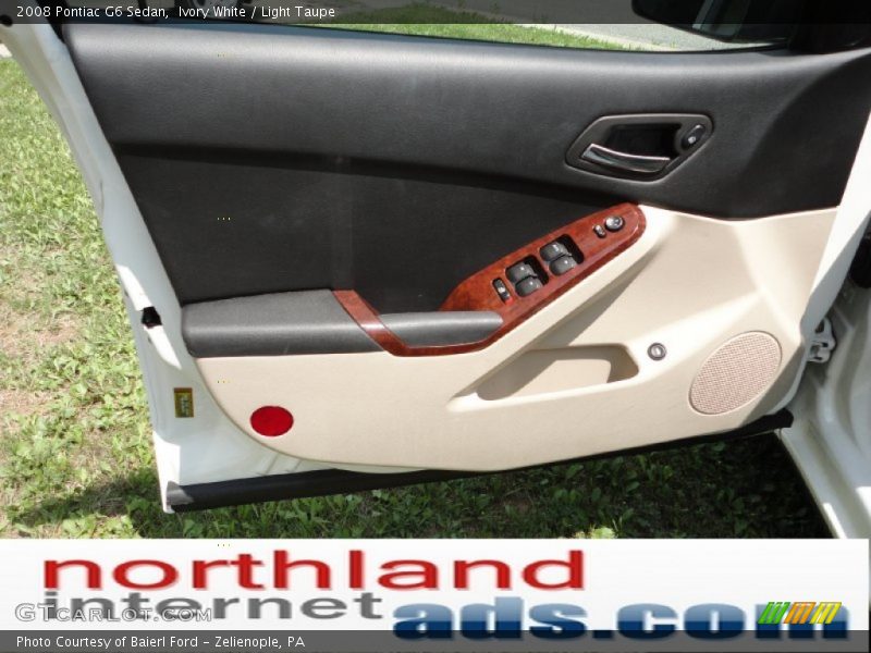 Ivory White / Light Taupe 2008 Pontiac G6 Sedan