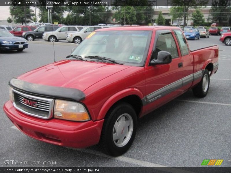 Apple Red / Graphite 1998 GMC Sonoma SLE Extended Cab