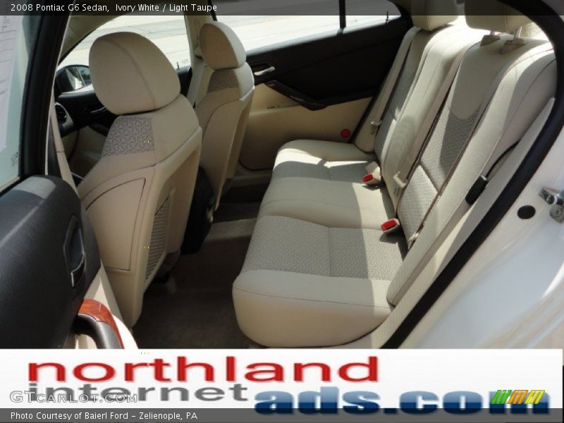 Ivory White / Light Taupe 2008 Pontiac G6 Sedan