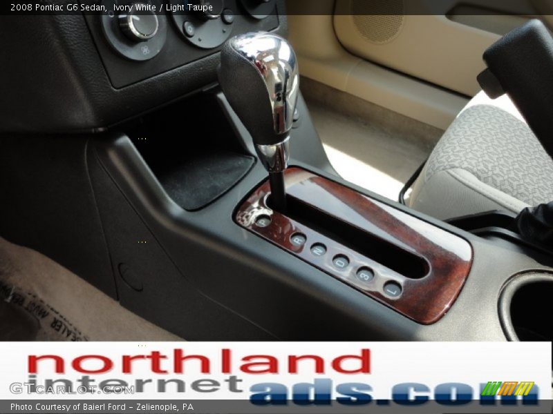 Ivory White / Light Taupe 2008 Pontiac G6 Sedan