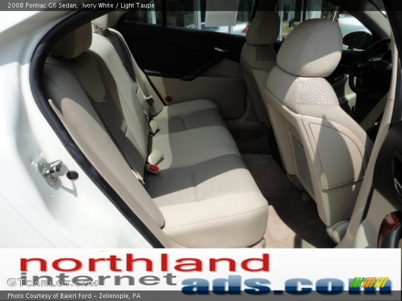 Ivory White / Light Taupe 2008 Pontiac G6 Sedan