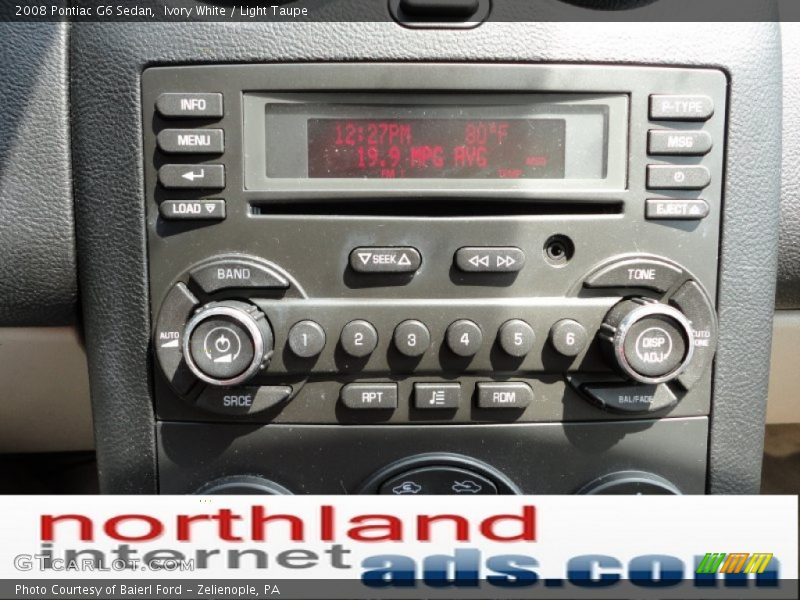 Ivory White / Light Taupe 2008 Pontiac G6 Sedan